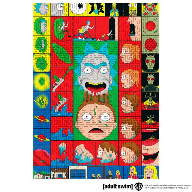 Деревянный пазл-лабиринт Rick & Morty™ Мультимир в цветах L