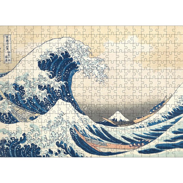 Классический деревянный пазл Большая волна в Канагаве (Хокусай) L
