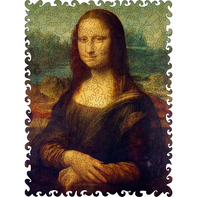 Дерев'яний пазл Мона Ліза (Леонардо да Вінчі) L