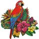 Фігурний дерев'яний пазл Папуга (Тропічний Ара) L