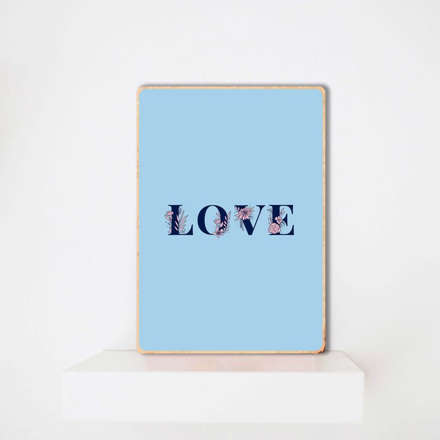 Дерев'яний Постер Любов А5