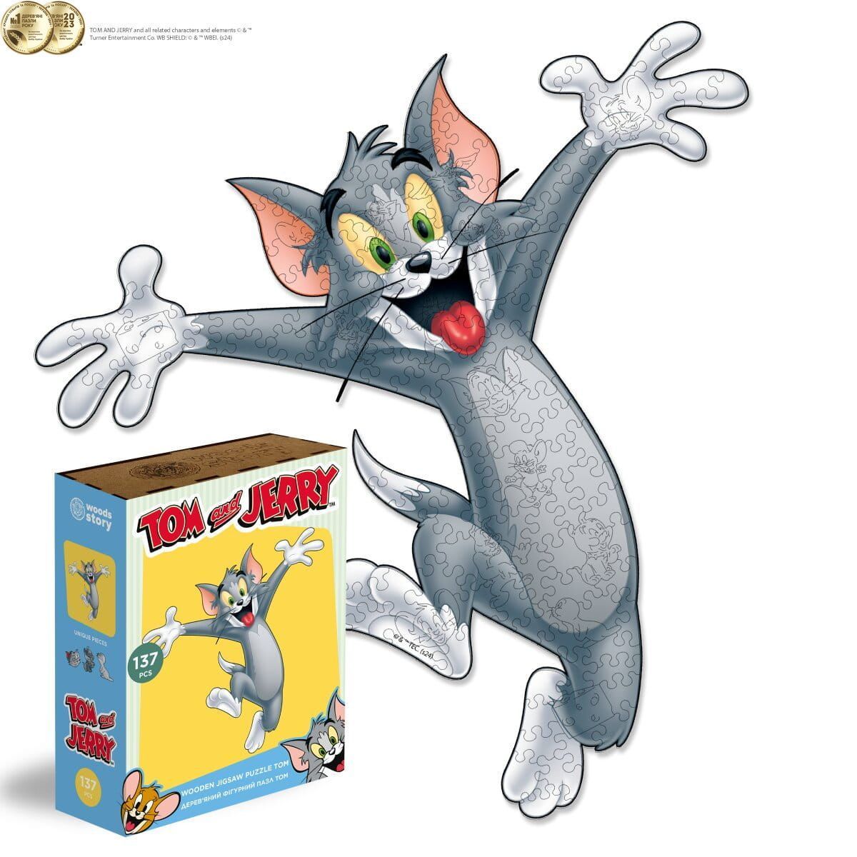 Фигурный деревянный пазл Tom & Jerry&trade; Том XL
