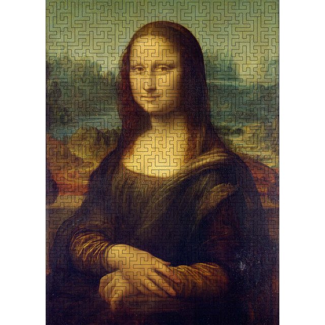 Деревянный пазл-лабиринт Мона Лиза (Леонардо да Винчи) L