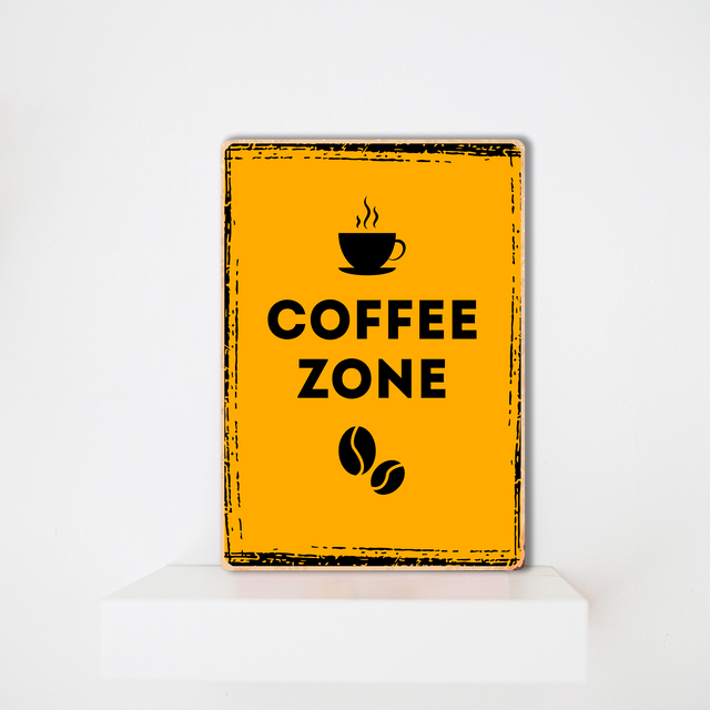 Дерев'яний Постер Coffee Zone